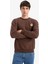 Boxy Fit Bisiklet Yaka Baskılı Sweatshirt E6433AX25AU 3
