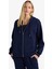 Relax Fit Kapüşonlu Basic Düz Kalın Fermuarlı Sweatshirt C1809AX25AU 3