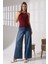 Slim Fit Dar Kesim Arkadan Askılı U Yaka Askılı Basic Body Kadın Atlet 22064 Bordo 1