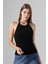 Slim Fit Dar Kesim Arkadan Askılı U Yaka Askılı Basic Body Kadın Atlet 22064 Siyah 1