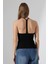 Slim Fit Dar Kesim Arkadan Askılı U Yaka Askılı Basic Body Kadın Atlet 22064 Siyah 4