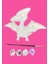 Uçan Dino Figür Boyama Seti – 4 Renk Boya + 1 Fırça | Çocuk Eğitici Hobi Plakası (12 Cm) 2