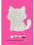 Kedi Figür Boyama Seti – 4 Renk Boya + 1 Fırça | Çocuk Eğitici Hobi Plakası (12 Cm) 5