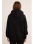 Basic Fermuarlı Kapüşonlu Oversize Sweatshirt 4
