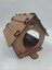 Ahşap Kuş Evi Ceviz Desenli Mdf 22 cm x 20 cm x 20 cm 1