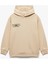 Şardonlu Uzun Kollu Pamuklu Baskılı Oversize Kapşonlu Sweatshirt 1