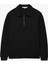 Uzun Kollu Basic Dokulu Yarım Fermuarlı Polo Yaka Sweatshirt 1