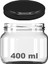 400 ml Kavanoz Metal Siyah Konserve Kapaklı 400 cc Şeffaf Magnolya Cam Kavanoz 20 Adet 6