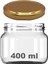 400 ml Kavanoz Metal Gold Konserve Kapaklı 400 cc Şeffaf Magnolya Cam Kavanoz 48 Adet 6