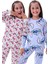 2'li Cute Sky ve Stitch Desenli Kız Çocuk Pijama Takımı 1