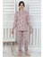 Lavanta Renkli Kalp Desenli Kız Çocuk Pijama Takımı 4