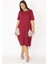 Kadın Bordo Cebi Payet Detaylı Viskon Elbise 65N28931 1
