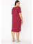 Kadın Bordo Cebi Payet Detaylı Viskon Elbise 65N28931 3