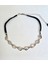 Kadın Choker Kolye – Süet Kordon, Rodyum Kaplama Metal ,33+8 cm Ayarlanabilir 2