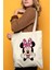 Minnie Mini Mouse %100 Pamuk Bez Omuz Çantası 1