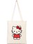 Hello Kitty Baskılı %100 Pamuk Bez Omuz Çantası 1