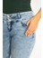 Kadın Mavi Likralı 5 Cep Kot Pantolon 65N34537 5
