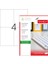Lazer Etiket tw-2204 100 A4 Sayfa Laser Etiket 105 x 148 mm Boyutunda 1 A4 Sayfada 4 Etiket 1