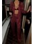 Soonaksesuar Pul Payet 3 Lü Takım - Ceket-Büstiyer-Pantolon - Bordo 2