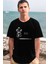 Moto Gölgesi Siyah Kısa Kollu Erkek T-Shirt 1