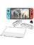 Nintendo Switch OLED Sol/sağ Tutacakları Için 3'ü 1 Arada Çıkarılabilir Şeffaf Koruyucu Pc Kılıfı Düşmeye Dayanıklı Kılıf (Yurt Dışından) 2