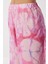 Desenli Yırtmaçlı Viskon Pantolon LFZ0008 Pembe 5