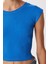 2’li Paket Basic Fitilli Örme Crop Bluz LMX0123 Bisküvi Koyu Mavi 4