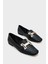 Küt Burunlu Metal Toka Aksesuarlı Kadın Loafer 2