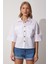Cepli Pamuklu Kısa Poplin Gömlek LMX0105 Beyaz 4