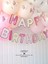 Happy Birthday Yazısı Pembe Tema Mini Parti Seti Doğum Günü Balon Zinciri Kelebek Tema Doğum Günü Süsü 4