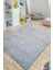 Stary Premium Puffy Peluş Gri Kendinden Desenli Yıldızlı Kaymaz Taban Çocuk Halısı Oyun Halısı 1