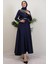 Taş Işleme Detay Elbise Lacivert 1