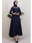 Taş Işleme Detay Elbise Lacivert 3