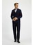 Slim Fit Dar Kesim Kruvaze Takım Elbise 1