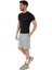 Erkek Gri Kısa Antrenman Şortu Günlük Cepli Sporcu Şortu DMN552369 1