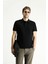 Slim Fit Dar Kesim Nakışlı Pamuk Polo Yaka Tişört 1