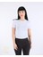 Kısa Kollu Basic Crop Tişört Beyaz 3