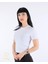 Kısa Kollu Basic Crop Tişört Beyaz 5