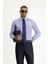Uzun Kol Slim Fit Dar Kesim Desenli Klasik Pamuklu Kolay Ütülenebilir Gömlek 1