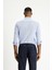 Uzun Kol Slim Fit Dar Kesim Desenli Klasik Pamuklu Kolay Ütülenebilir Gömlek 4
