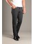 Erkek Antrasit Esnek Keten Pantolon 1