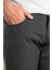 Erkek Antrasit Esnek Keten Pantolon 2