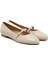 Kadın Babet 70P5 Frau Leather Ballet Flats With Strap 3