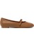 Kadın Babet 70P5 Frau Leather Ballet Flats With Strap 1