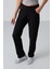 Siyah Taş Detaylı Cepli Rahat Form Klasik Paça Kadın Eşofman Altı - 94007 2