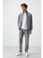 Troy Gri Melanj Standart Kalıp Erkek Eşofman Takım - 85196 2