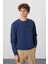 Omar İndigo Şardonlu Erkek Sweatshirt - 88137 1