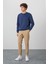 Omar İndigo Şardonlu Erkek Sweatshirt - 88137 2