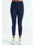 İndigo Logo Baskı Detaylı Yüksek Bel Dalgıç Kumaş Slim Fit Kadın Tayt - 94627 2