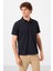 Lacivert Standart Kalıp Basic Polo Yaka Erkek T-Shirt - 87748 1